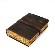 Vintage Leather Journal Leather Dairy Notebook Leather Sketchbook Writing Book. picture