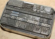Vintage Letterpress Lead Handset Type -- Ornamental Border Various Pieces 75+ picture