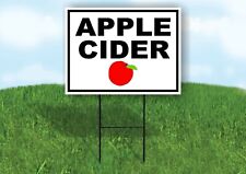 APPLE CIDER APPLE BLACK BORDER Yard Sign with Stand LAWN SIGN picture