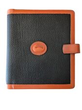 Dooney And Bourke Organizer Notebook Planner Leather Black Vintage Elegant 90s picture