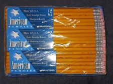 Vintage SANFORD American No. 2 Pencils 72 Count (12 pack x 6) 1999 Yellow Pencil picture