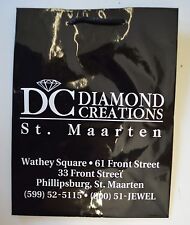 LOT 20 Vintage DC Diamond Creations St Maarten SMALL Shopping Bag  8 x 10 Black picture