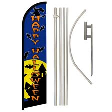 Happy Halloween Full Curve Windless Swooper Flag & Pole Kit Decor picture