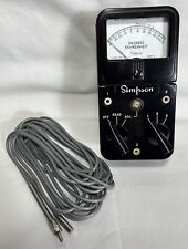 SIMPSON Model 385-3L Temperature Indicator with Probe Bakelite  Vintage Electric picture