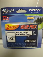 2 PACK BROTHER TZe-231 12mm 1/2