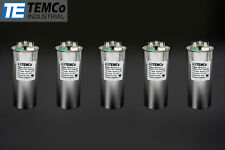 TEMCo 45+5 uf/MFD 370-440 VAC volts Round Dual Run Capacitor 50/60 Hz -Lot-5 picture