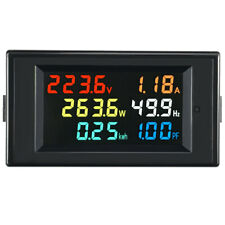AC 80-300V Digital Ammeter Voltmeter Volt Amp Power Kwh Frequency Factor 100A CT picture