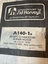 Sid Harveys Becket Commodore Rebuilt Motor A140-1R 1/8HP CCW 115V 1725 RPM picture