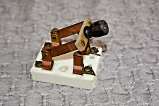 Vintage Porcelain Copper Electrical Knife Switch 3056 picture