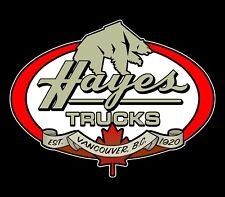 Hayes Truck Company Maple Leaf Vintage Historic Est. 1920 Redrawn Logo Decal picture