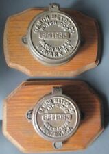 Two Vintage Newark New Jersey  Gamon Brass Water Meter Cover - Trinket Boxes picture