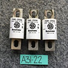 Buss Semiconductor Fast Acting Fuse FWH-250A Lot of 3 picture