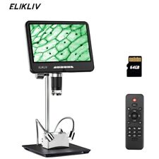 Elikliv 10.1'' Digital Microscope 1200X 2K USB Microscope w/ Remote Control 64GB picture