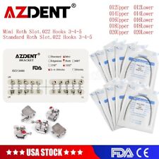 Dental Orthodontic Brackets Braces Metal Mini Roth.022 Hooks 345 /Arch Wires picture