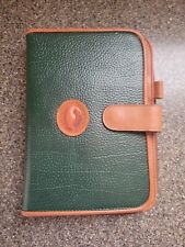 NWOT-Vintage DOONEY & BURKE Dark Green & Brown Planner/Wallet~Zip Around~8 CC picture