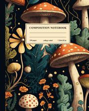 Composition Notebook College Ruled: Vintage Fungi Botanical Illustration Composi picture