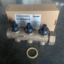Wirsbo A2533220 Uponor Manifold 3 Loop With Valves + Gasket 1 1/4” brass NEW picture