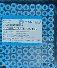 VACUUM BLOOD COLLECTION SODIUM CITRATE 3.2% LIGHT BLUE, 13X75MM, 5 ML EXP 4/25 picture