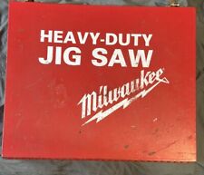 Vintage USA MADE Milwaukee  Heavy Duty Jig Saw red Metal Box ONLY picture