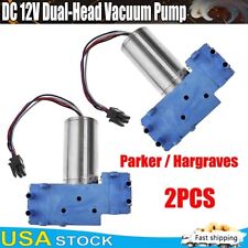 2PCS 450mA 12V Mini Dual-Head Diaphragm Vacuum Pump Brushless DC Motor Air Pump picture