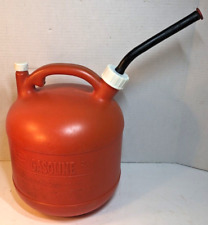 VINTAGE EAGLE 2 1/2 GALLON ROUND PLASTIC GAS CAN PG3 VENTED WITH SPOUT & CAP picture