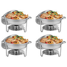 4pcs Chafing Dish Buffet Servers And Warmers Food Warmer Stainless Steel W/lid picture