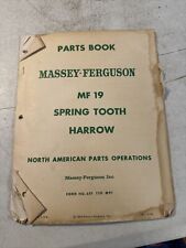 Vintage 1962 Massey Ferguson Mf 19 Spring Tooth HarrowParts Book picture