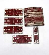 Vintage Crouse Hinds Badge Plaque Control Tag Lot 6 Badge Lot R picture