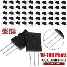 20-200 Pcs Black 2SA1943 2SC5200 High Power Matched Audio Transistor Lot US picture