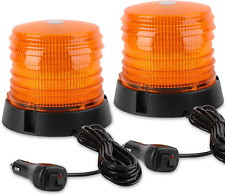2Pcs LED Warning Flash Beacon Lights, 60 LED Amber Warning Safety Flashing Strob picture