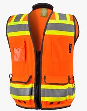 Orange Class 2 Heavy Duty Two Tone Engineer Vest picture