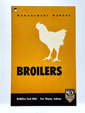 Vintage 1956 McMillen Poultry Feed Mills Broilers Management Manual Master Mix picture