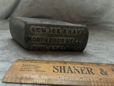 Antique Metal Gem Ice Shave Shaver North Bros Mfg. Co. Philadelphia Vintage Tool picture