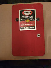 ADEMCO NO. 513 VINTAGE AUTOMATIC FIRE DETECTION SYSTEM PANEL RED, RARE, PREOWNED picture
