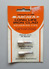 VINTAGE ARCHER IRON CLAD SOLDERING TIPS FOR USE WITH ARCHER HEATING UNITS picture