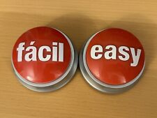 Lot of 2 - Vintage Staples Easy Facil Red Button - English and Spanish picture