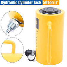 50 Ton Hydraulic Cylinder Jack Solid Ram 150mm/6 inch Stroke Single Acting New picture