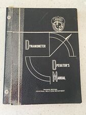 Vintage 1957 Ford Dynamometer Operator's Manual - Training Section Industrial picture