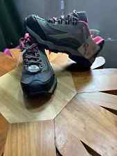 SKETCHERS Steel Toe Women's Athletic Work Shoe  Pink/Greyish blue, Memory Foam picture