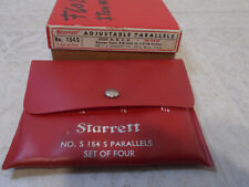 Vintage Starrett 4pc Adjustable Parallels Set S 154S - Range 3/8