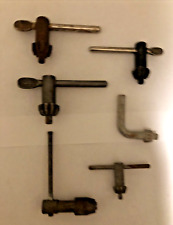 Vintage Lot of 6 Drill Chuck Keys and Accessories Jacobs Lathe Drill Mill Tools picture