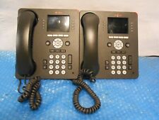 LOT OF 2 Avaya 9611G VoIP Telecommuter Teleworker Color Display Phone/w stand picture