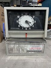 Vintage Cincinnati time recorder manual punch clock w key - works picture