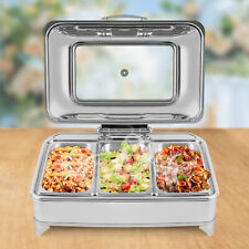 Electric Buffet Food Warmers Commercial Heat Food Countertop Silver Pizza Warmer picture