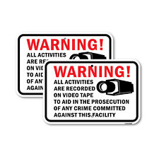 We Record On Video To Aid Prosecution Of Crime  Heavy Gauge Metal Parking Sign picture