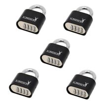 LOT OF 5 Resettable Kingsley Combo Lock (Combination Padlock) Hardened Steel picture