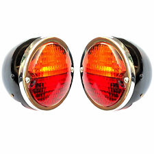 Pair Round Tail Stop Flasher Lamp Classic Vintage Tractors with Licence Plate picture