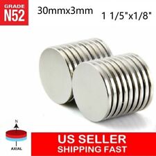 10 25 50 100 pc 30mm x 3mm N52 Strong Disc Rare Earth Neodymium Magnet 30x3 mm picture
