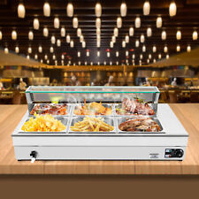 1200W Commercial 6 Pans Bain Marie, Buffet Servers and Warmers with 2 Glass Lid picture