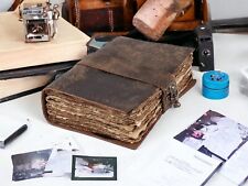 Rustic Vintage Leather journal handmade old paper grimoire sketchbook best Gift2 picture